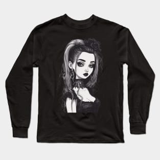 Goth Black is my Happy Color Long Sleeve T-Shirt